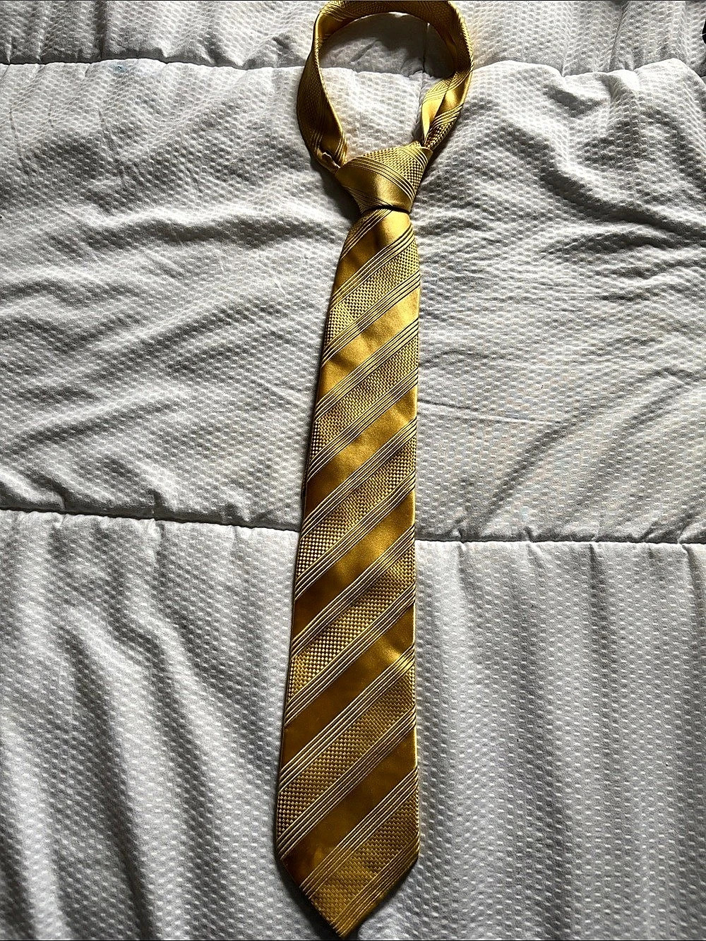 Donald J. Trump Gold Striped Silk Tie